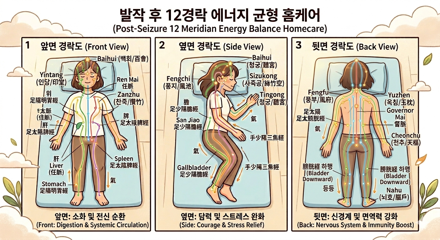 발작 후 12경락 에너지 균형 홈케어 손길