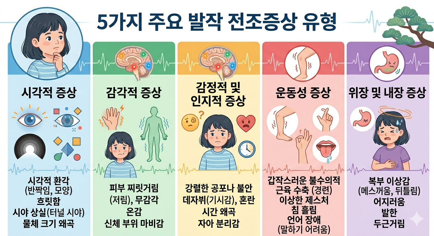 발작 전조증상 5가지 유형