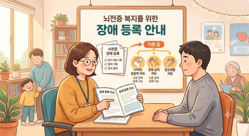 지적·정신·뇌병변장애 등록 경로 안내