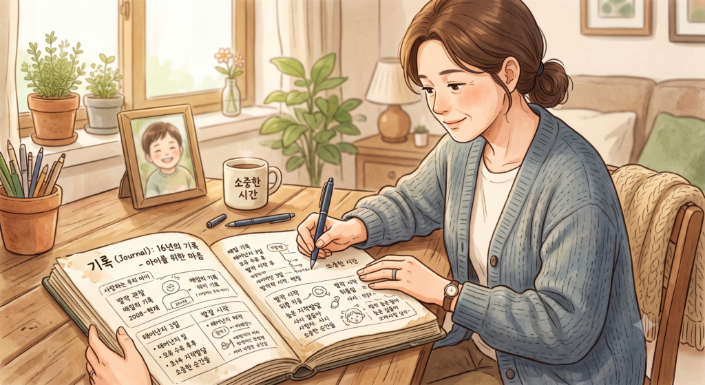뇌전증 아이를 돌보는 보호자의 케어 기록