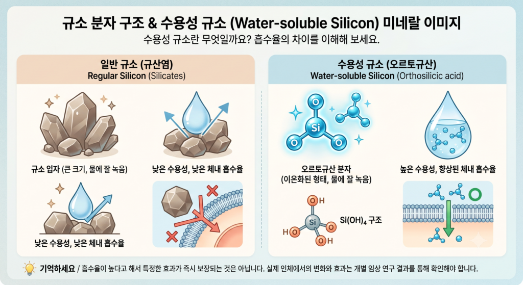 수용성 규소 오르토규산 구조 일러스트
