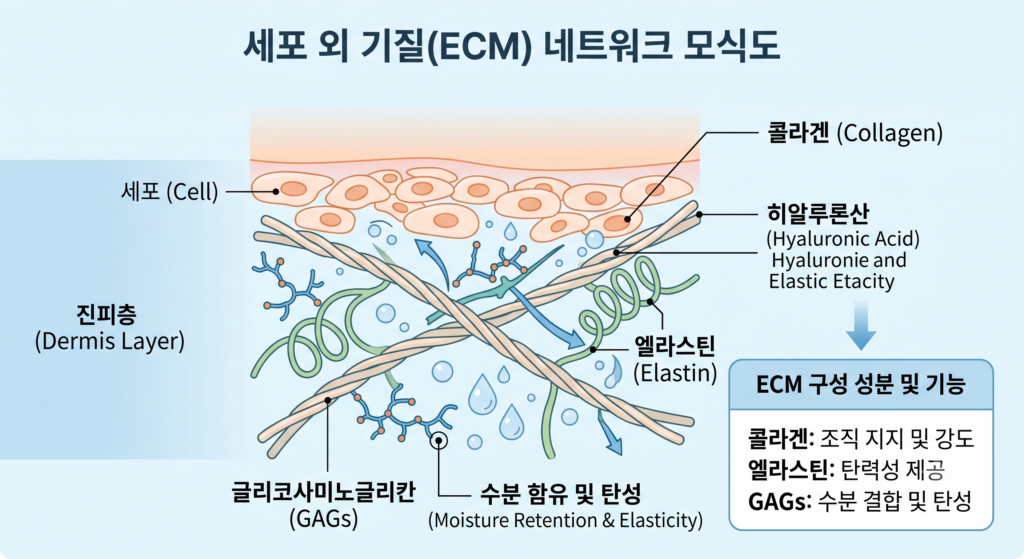 바이오 실리카와 세포외기질(ECM) 구조
